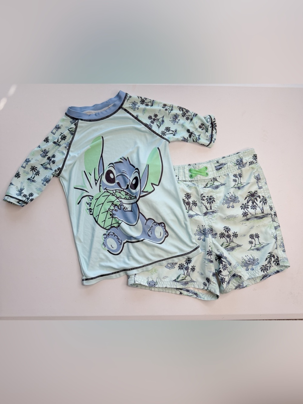 Disney Parks Stitch Swim Trunk and Rashguard Set 5/6